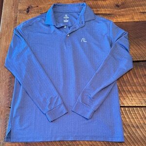 Rhoback Long Sleeve Blue Polo Shirt